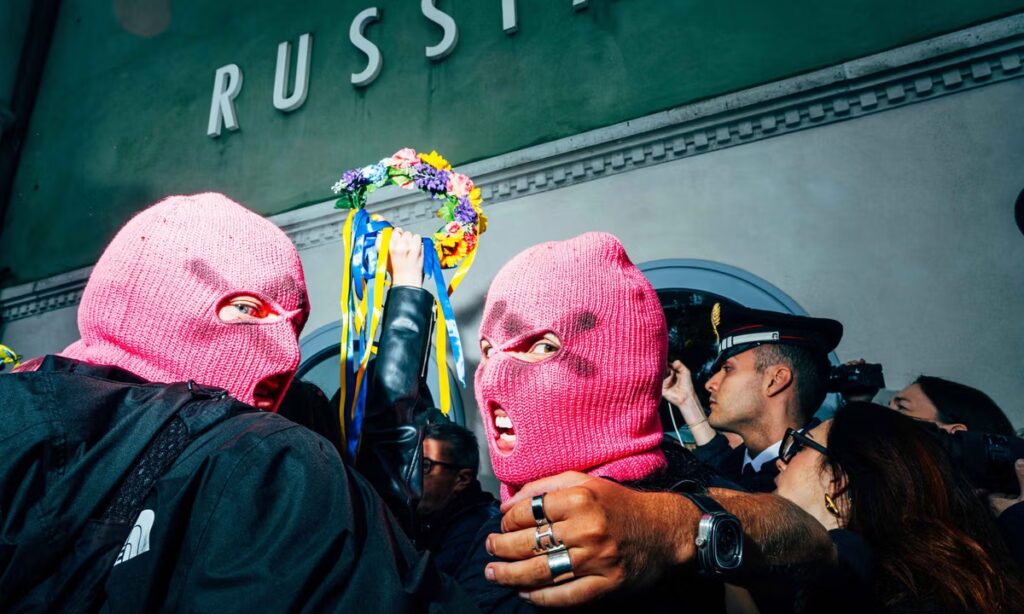Major protests take place at Venice Biennale previews