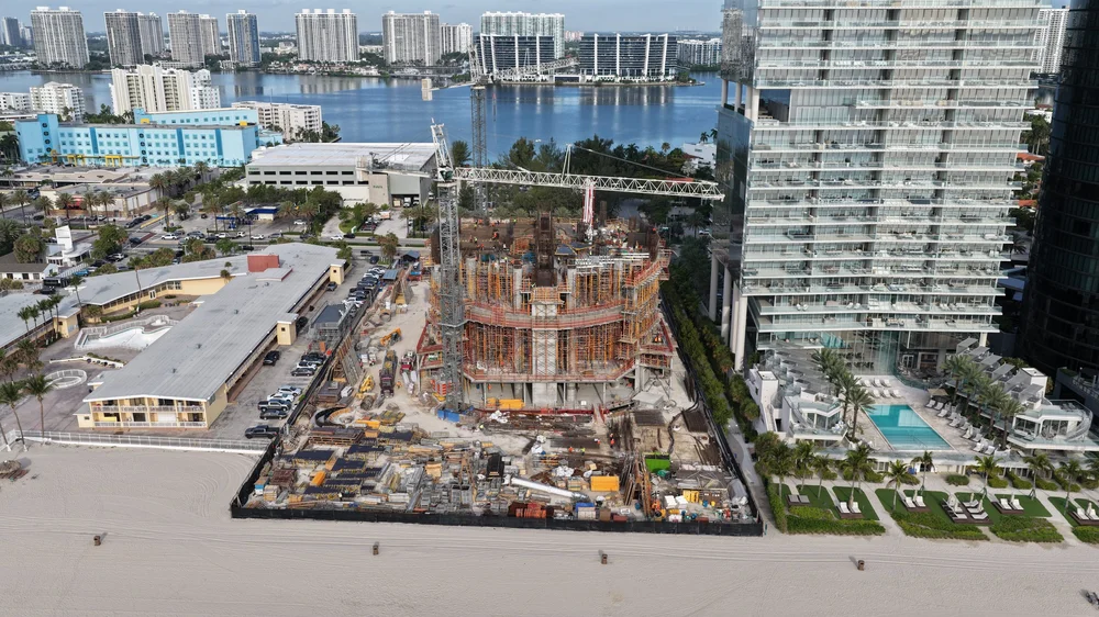 Construction On Dezer Development's Bentley Residences Miami Passes Level 7 in Sunny Isles Beach