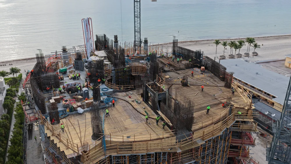 Construction On Dezer Development's Bentley Residences Miami Passes Level 7 in Sunny Isles Beach