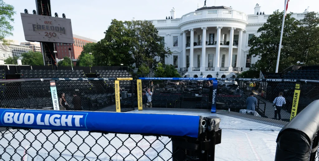 Trump’s UFC cage was built to frame the White House