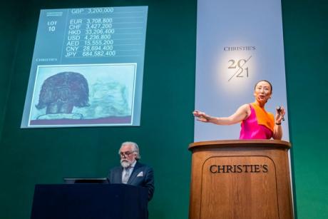 What sold at Christie's London auction of controversial Zabludowicz collection?