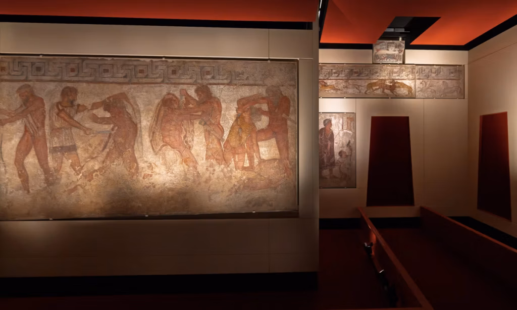 Etruscan frescoes worth €15m go on display in Rome as part of Italian acquisition strategy