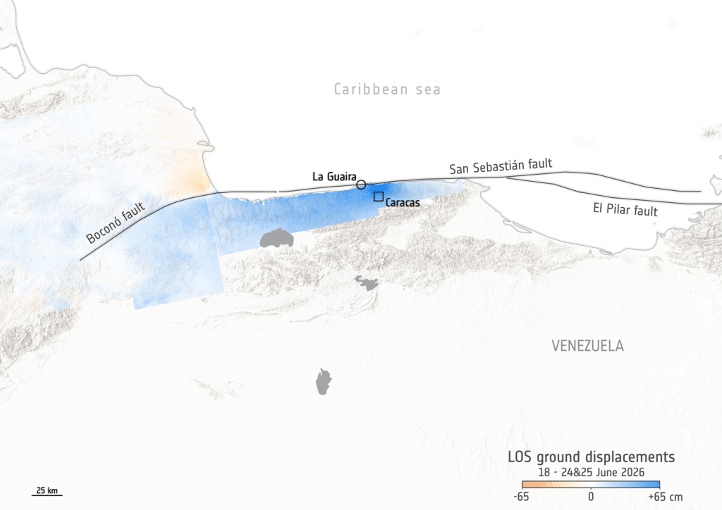 Satélites europeos “ven” cómo se movió la Tierra 65 cm tras terremotos en Venezuela