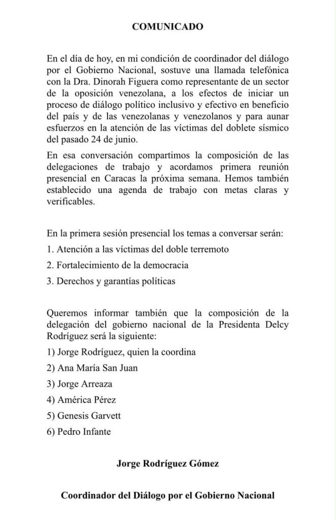Agenda general, reacomodo chavista y señales de alerta: lecturas del inicio de la mesa