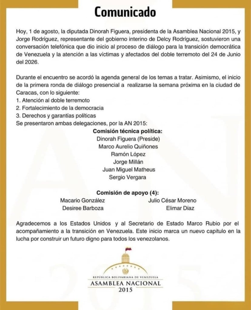 Agenda general, reacomodo chavista y señales de alerta: lecturas del inicio de la mesa