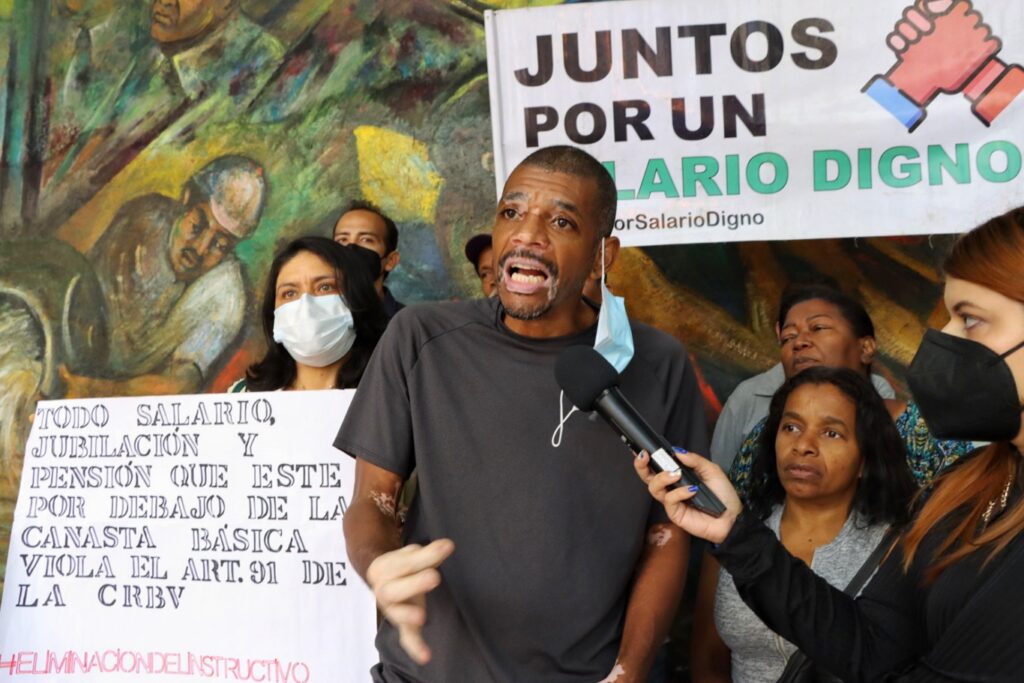 Protesta de la Coalición Sindical en La Carlota rechaza “secretismo” del diálogo entre las dos AN 