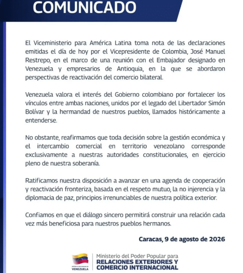 Relaciones con Colombia se perfilan entre el pragmatismo y el enfoque comercial