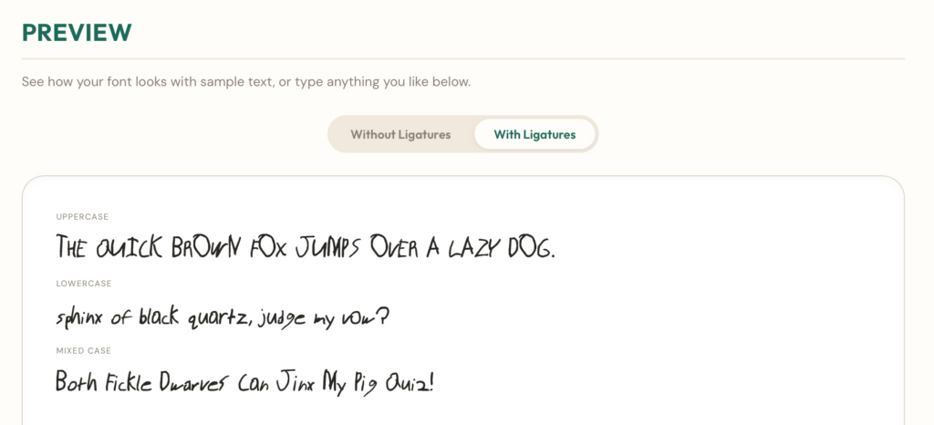 Turn your handwriting into a font for Android, Windows, or MacOS
