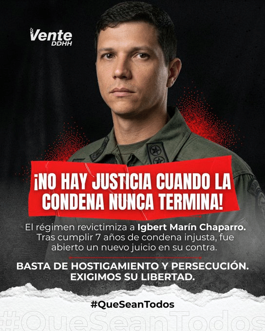 Machado denuncia “revictimización” del teniente coronel Igbert Marín Chaparro