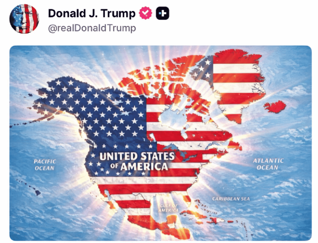 Sheinbaum: México “no es colonia de ningún país” frente a mapa de Trump