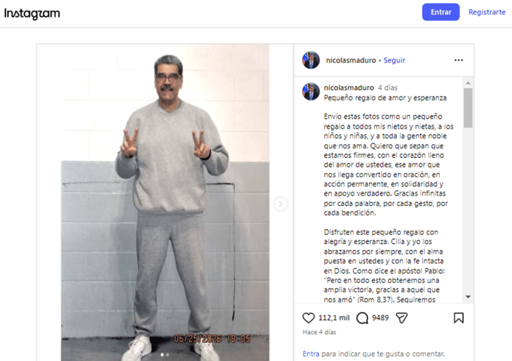 Todo lo que sabemos sobre las fotos de Nicolás Maduro difundidas desde una cárcel en Nueva York